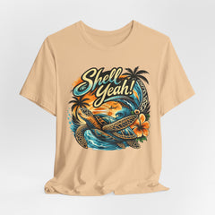 Shell Yeah! Turtle Graphic Tee — Tropical Beach Surf T-Shirt
