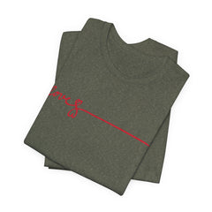 Love Signature T-Shirt – Minimal Red Script Tee
