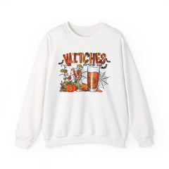 Witches Drink Up Sweatshirt, Unisex Halloween Apparel, Cozy Fall Sweatshirt, Spooky Season Gear, Perfect for Halloween Parties