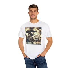 Alamo - Never Give Up - T-shirt - Military Branches, Right to Bear Arms, American Flag