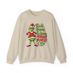 Rock - Paper - Scissors - Throat Punch- Dr. Seuss Grinch Christmas Sweatshirt