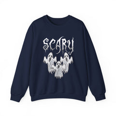 Scary Ghosts Unisex Crewneck Sweatshirt | Halloween Apparel, Spooky Sweatshirt, Ghost Theme, Gift for Halloween Lovers, Cozy Fall Fashion