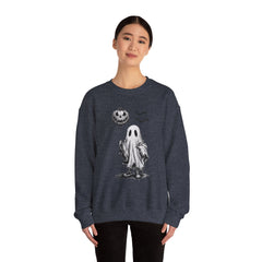 Spooky Ghost Sweatshirt - Cozy Halloween Apparel for Men & Women, Unisex Crewneck, Fall Fashion, Gifting Idea