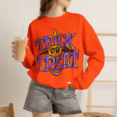 Halloween 'Trick or Treat' Crewneck Sweatshirt — Retro Candy Graphic