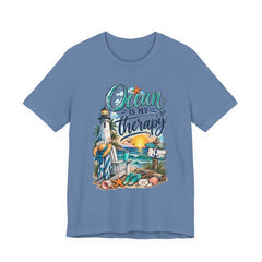 Ocean Is My Therapy T-Shirt — Beach Lighthouse Sunset Tee