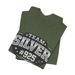 Team Silver #925 T‑Shirt — Vintage Sports Shield Tee - BP Jewelry