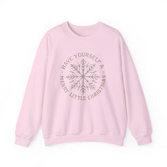 “Have Yourself a Merry Little Christmas” Snowflake Gildan Crewneck Sweatshirt