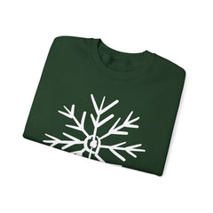 Cozy Snowflake Crewneck Sweatshirt for All Seasons |Hand drawn, Lounging, Holidays, Snow