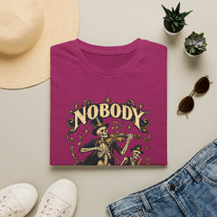 Nobody Plays It Better T-Shirt — Skeleton Violinist Day of the Dead Music Tee