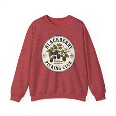 Blackberry Picking Club Crewneck Sweatshirt — Vintage Fruit Patch Design