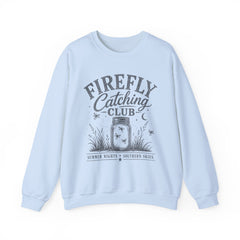 Firefly Catching Club Sweatshirt — Vintage Mason Jar Summer Nights Crewneck - Southern Heritage