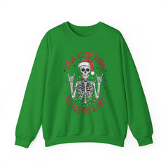 Christmas Skeleton Unisex Sweatshirt - Rude Humor - Party Sweatshirt- Holiday Humor
