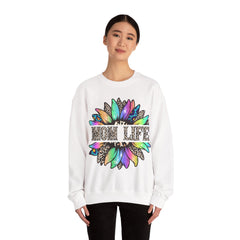 “Mom Life” Vintage Cool Life Flower Crewneck Sweatshirt