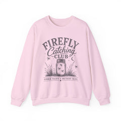 Firefly Catching Club Sweatshirt — Vintage Mason Jar Summer Nights Crewneck - Southern Heritage