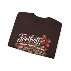 Football Mom Crewneck Sweatshirt — Leopard & Bow Team Spirit