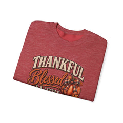 "Thankful, Blessed & a Little Stressed" Fall Pumpkin Sweatshirt