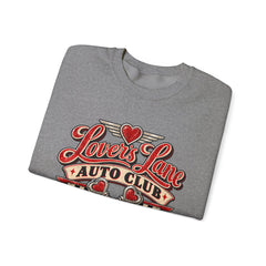 Lovers Lane Auto Club Vintage Racing Graphic Crewneck Sweatshirt- Valentine