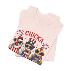 Chicka Boom Boom Patriotic Chickens Tee - 4th of July USA Shirt