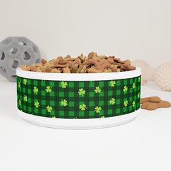 St. Patrick's Day Pet Bowl - Festive Green Design for Dogs and Cats