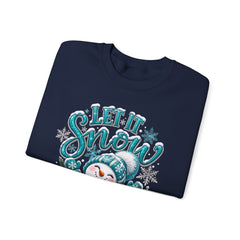 Let It Snow Snowman Crewneck Sweatshirt — Cozy Holiday Winter Pullover