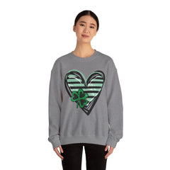 St. Patrick's Day Heart Sweatshirt - Unisex Heavy Blend Crewneck