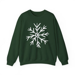 Cozy Snowflake Crewneck Sweatshirt for All Seasons |Hand drawn, Lounging, Holidays, Snow