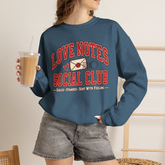 Love Notes Social Club Sweatshirt — Retro Valentine Crewneck