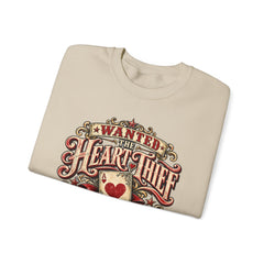 "Wanted: The Heart Thief" Vintage Valentine Graphic