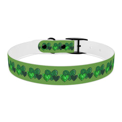 Copy of Dog Collar - Green Leprechaun Hats and Green Hearts Design