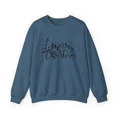 "Merry Christmas" Crewneck, Unisex Sweater, Winter Fashion, Festive Apparel, Holiday Gift, Christmas tree