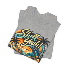 Shell Yeah! Turtle Graphic Tee — Tropical Beach Surf T-Shirt