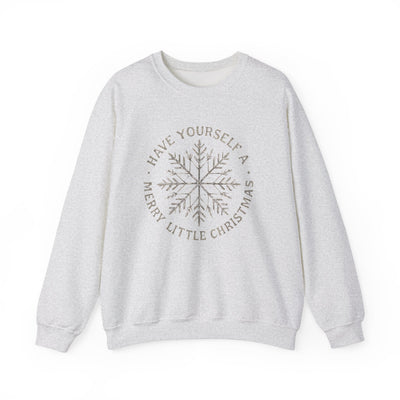 “Have Yourself a Merry Little Christmas” Snowflake Gildan Crewneck Sweatshirt