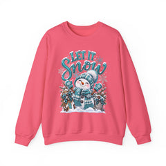 Let It Snow Snowman Crewneck Sweatshirt — Cozy Holiday Winter Pullover