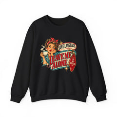 Retro Rosie 'Leave Me Alone' Vintage Pin-Up Graphic Sweatshirt- Valentine