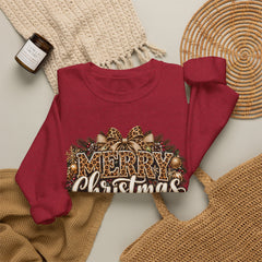 Merry Christmas Vintage Pinecone Design- Leopard Print