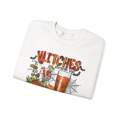 Witches Drink Up Sweatshirt, Unisex Halloween Apparel, Cozy Fall Sweatshirt, Spooky Season Gear, Perfect for Halloween Parties