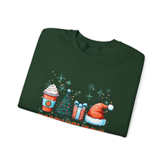 Christmas Coffee Santa Hat Sweatshirt