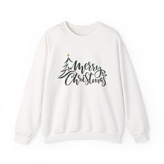 "Merry Christmas" Crewneck, Unisex Sweater, Winter Fashion, Festive Apparel, Holiday Gift, Christmas tree