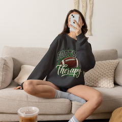 Football Therapy Sweatshirt — Vintage Football Graphic Crewneck