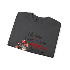 Sarcastic Crewneck Sweatshirt - Don’t Give A Rats Ass