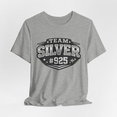 Team Silver #925 T‑Shirt — Vintage Sports Shield Tee - BP Jewelry