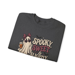 "Spooky Sweet Slightly Unhinged" Halloween Ghost Sweatshirt