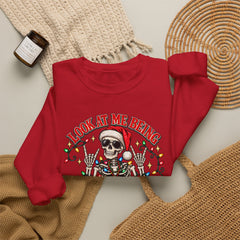 Christmas Skeleton Unisex Sweatshirt - Rude Humor - Party Sweatshirt- Holiday Humor