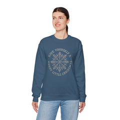 “Have Yourself a Merry Little Christmas” Snowflake Gildan Crewneck Sweatshirt