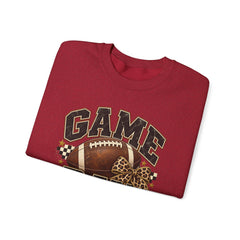 Game Day Sweatshirt — Leopard Football Graphic Crewneck