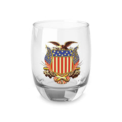 Whiskey Glass-  Civil War Design