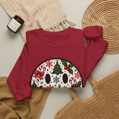 Christmas Smiley Crewneck Sweatshirt — Festive Holiday Smile Graphic