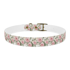 Dog Collar- White and Pink Roses