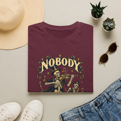 Nobody Plays It Better T-Shirt — Skeleton Violinist Day of the Dead Music Tee