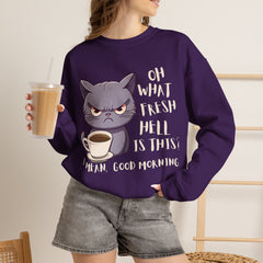 Oh, What Fresh Hell Is This? Coffee Crewneck Sweatshirt - Sarcastic